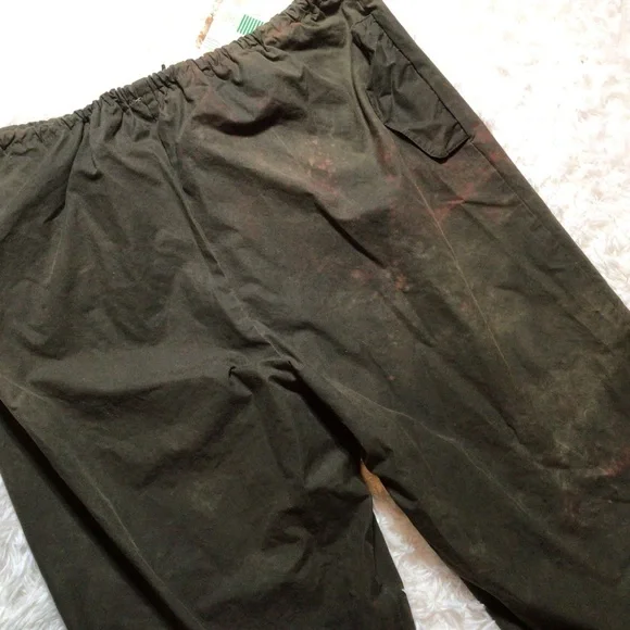 C.C. Filson Foul Weather Rain Pants Cover Cloth Oil Finish Tin Wind Repel XL Vtg